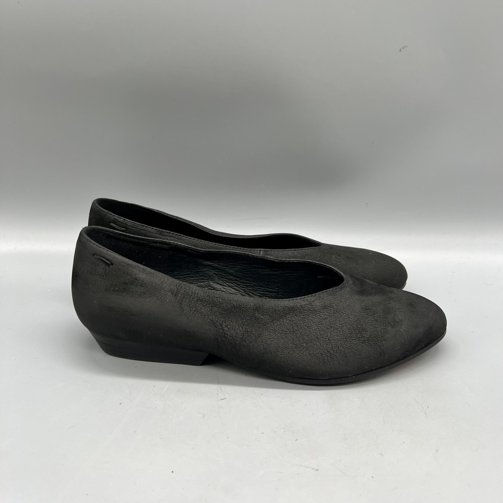 Eileen Fisher Shoes Womens 6.5 Black Nubuck Una Hidden Wedge Ballet Flat Slip On